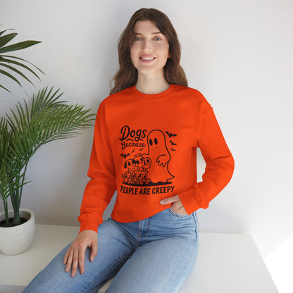 Dogs, Because People Are Creepy Halloween Crewneck