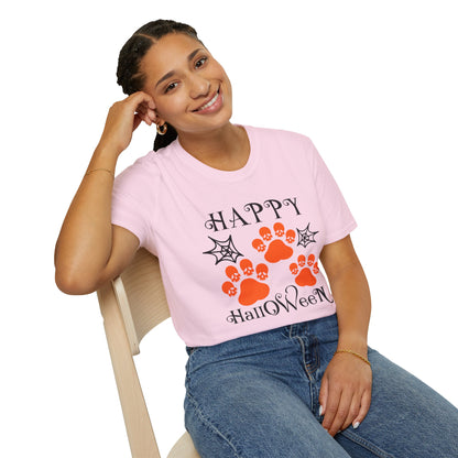 Happy Halloween Paw Print Tee