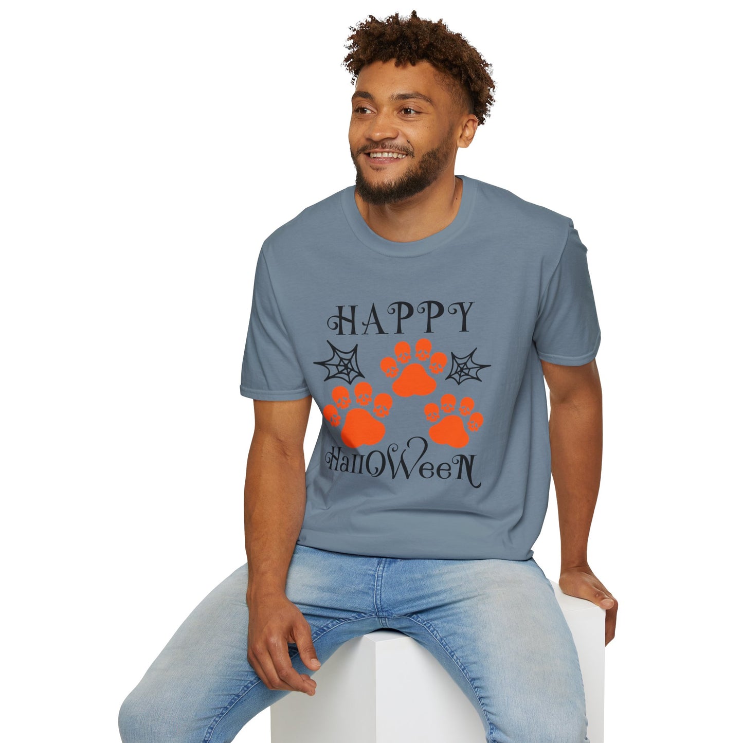 Happy Halloween Paw Print Tee