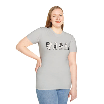 Ghosts Holding Cats Halloween Tee