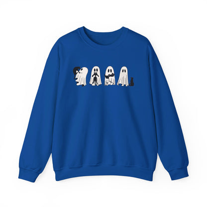 Ghosts Holding Cats Halloween Crewneck