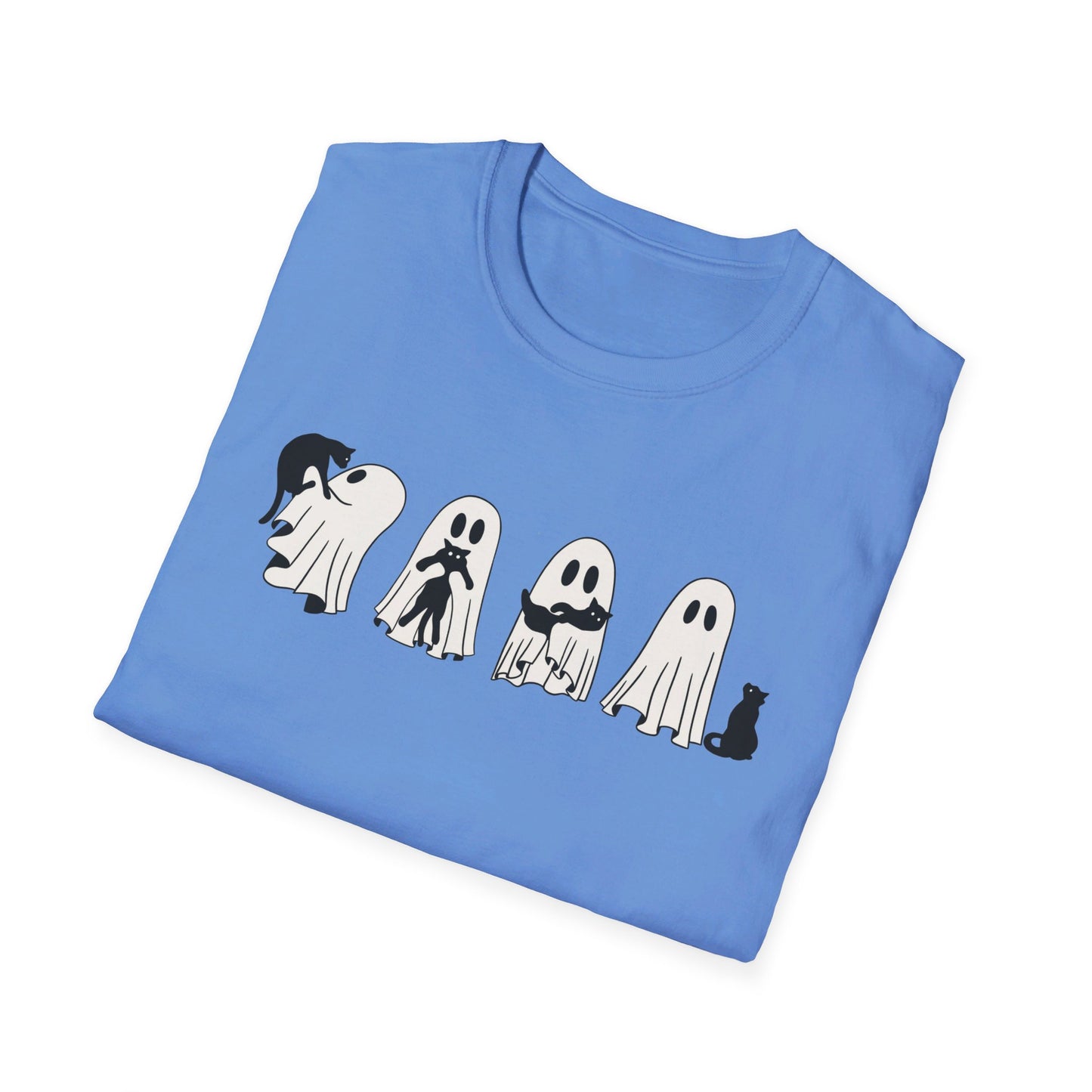 Ghosts Holding Cats Halloween Tee