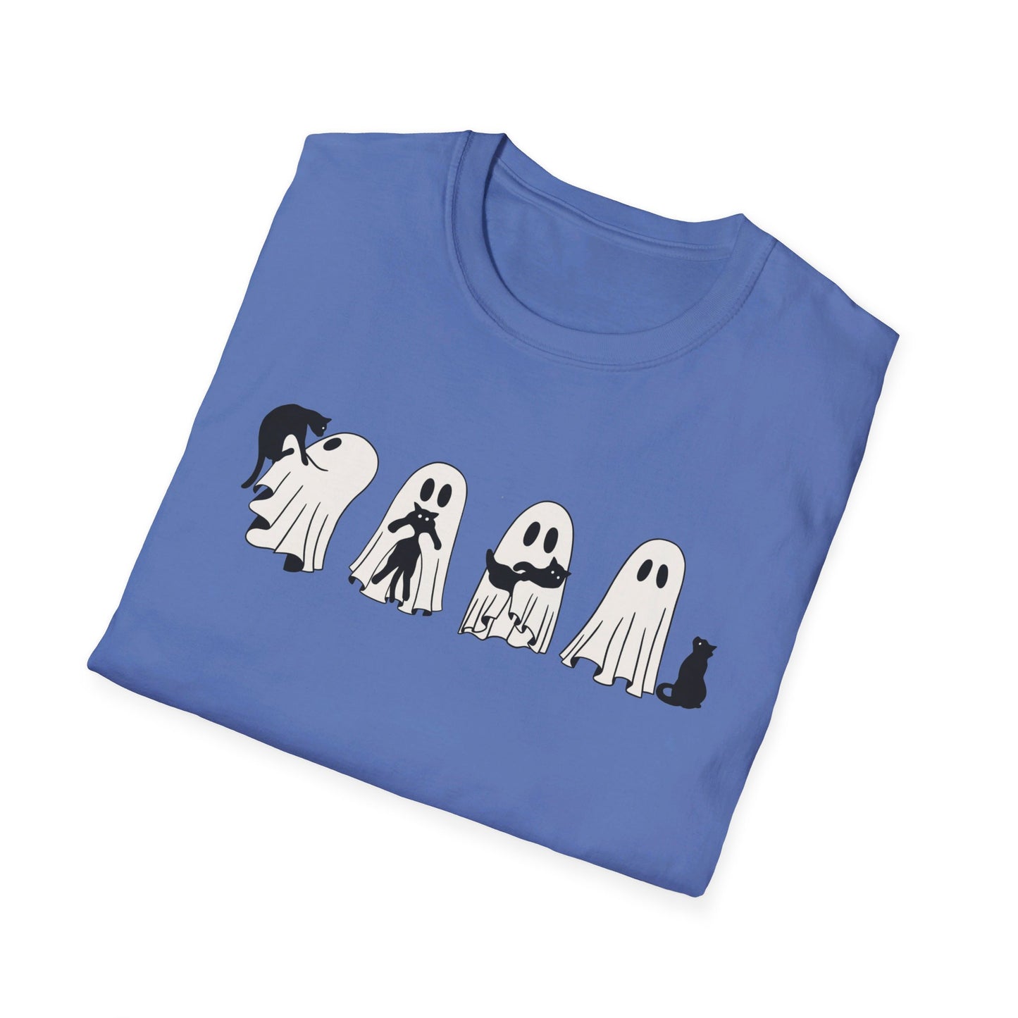 Ghosts Holding Cats Halloween Tee