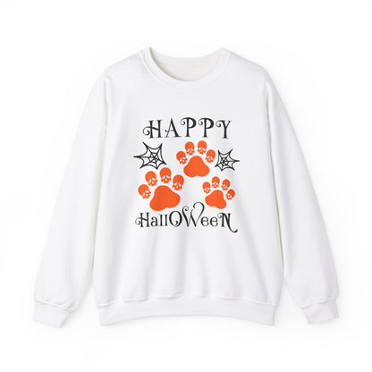 Happy Halloween Paw Print Crewneck