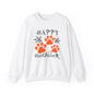 Happy Halloween Paw Print Crewneck