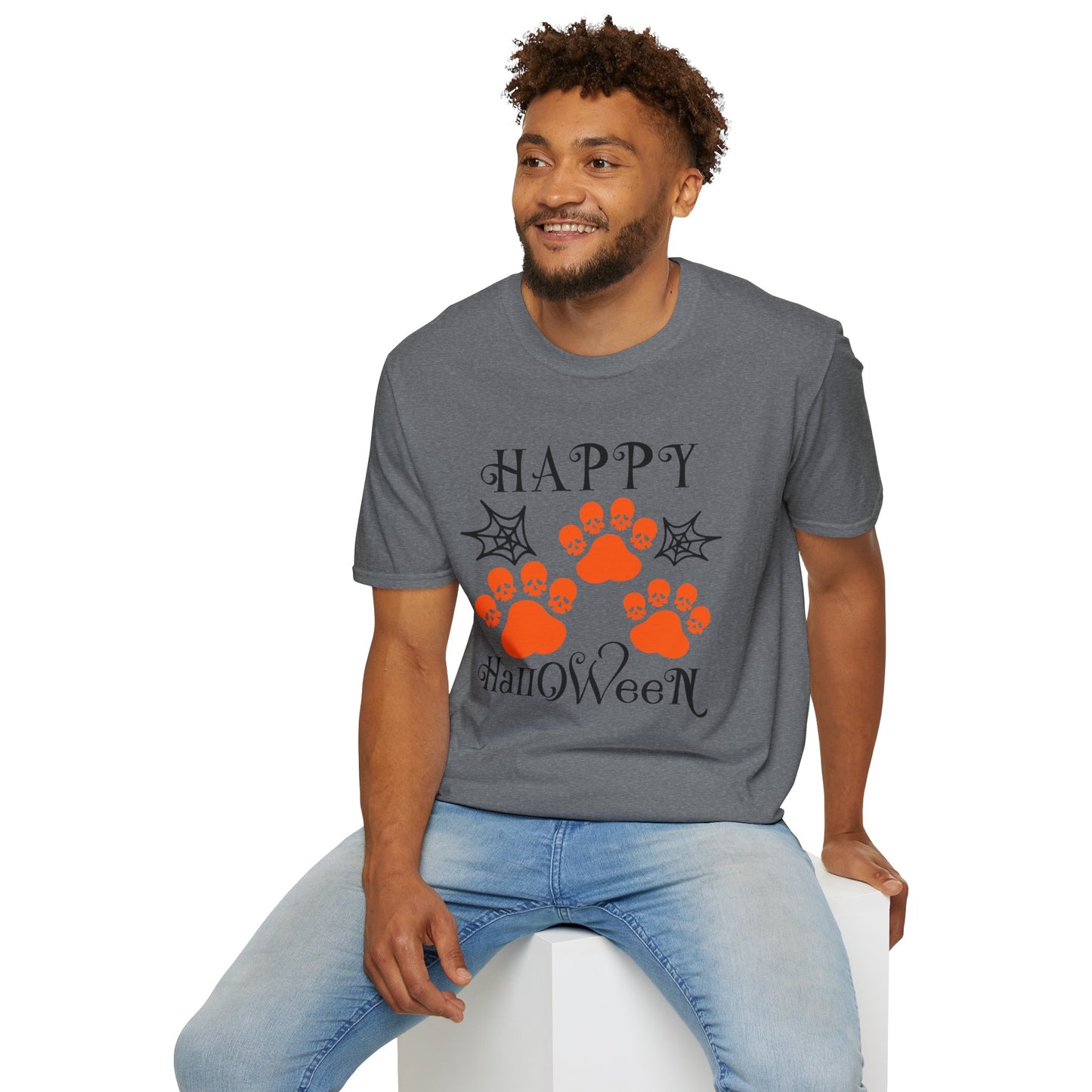 Happy Halloween Paw Print Tee