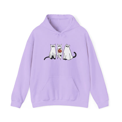 Black Cat Ghosts Halloween Hoodie