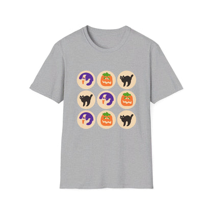 Halloween Black Cat Cookie Design T-Shirt