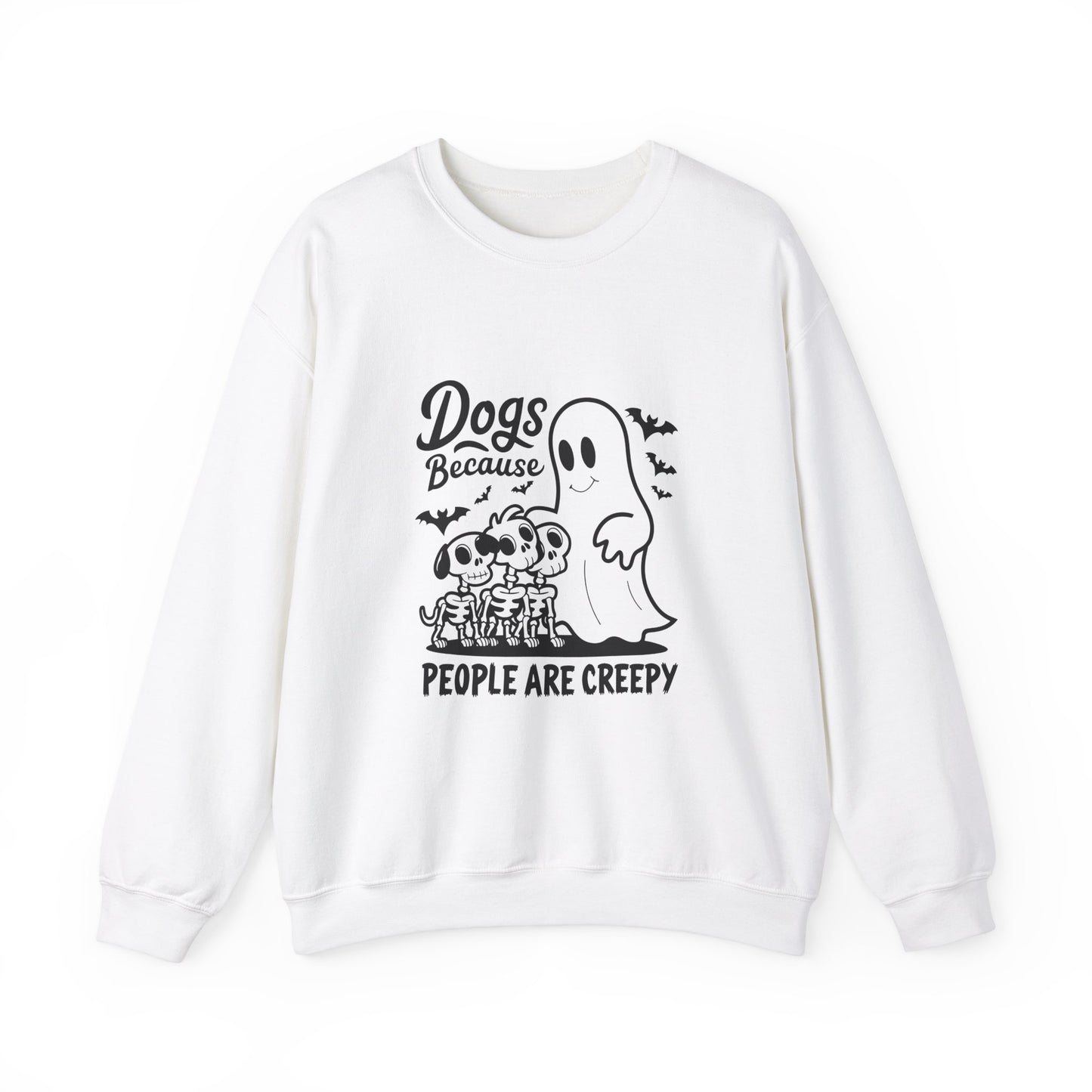 Dogs, Because People Are Creepy Halloween Crewneck