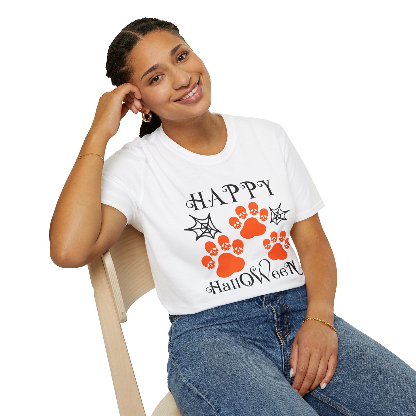 Happy Halloween Paw Print Tee