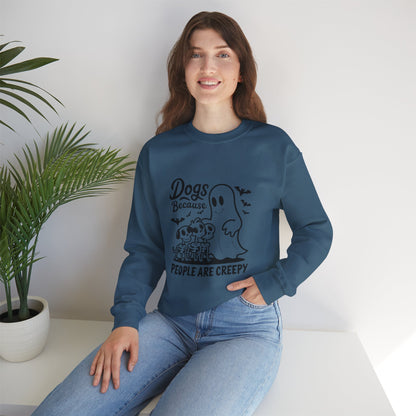 Dogs, Because People Are Creepy Halloween Crewneck