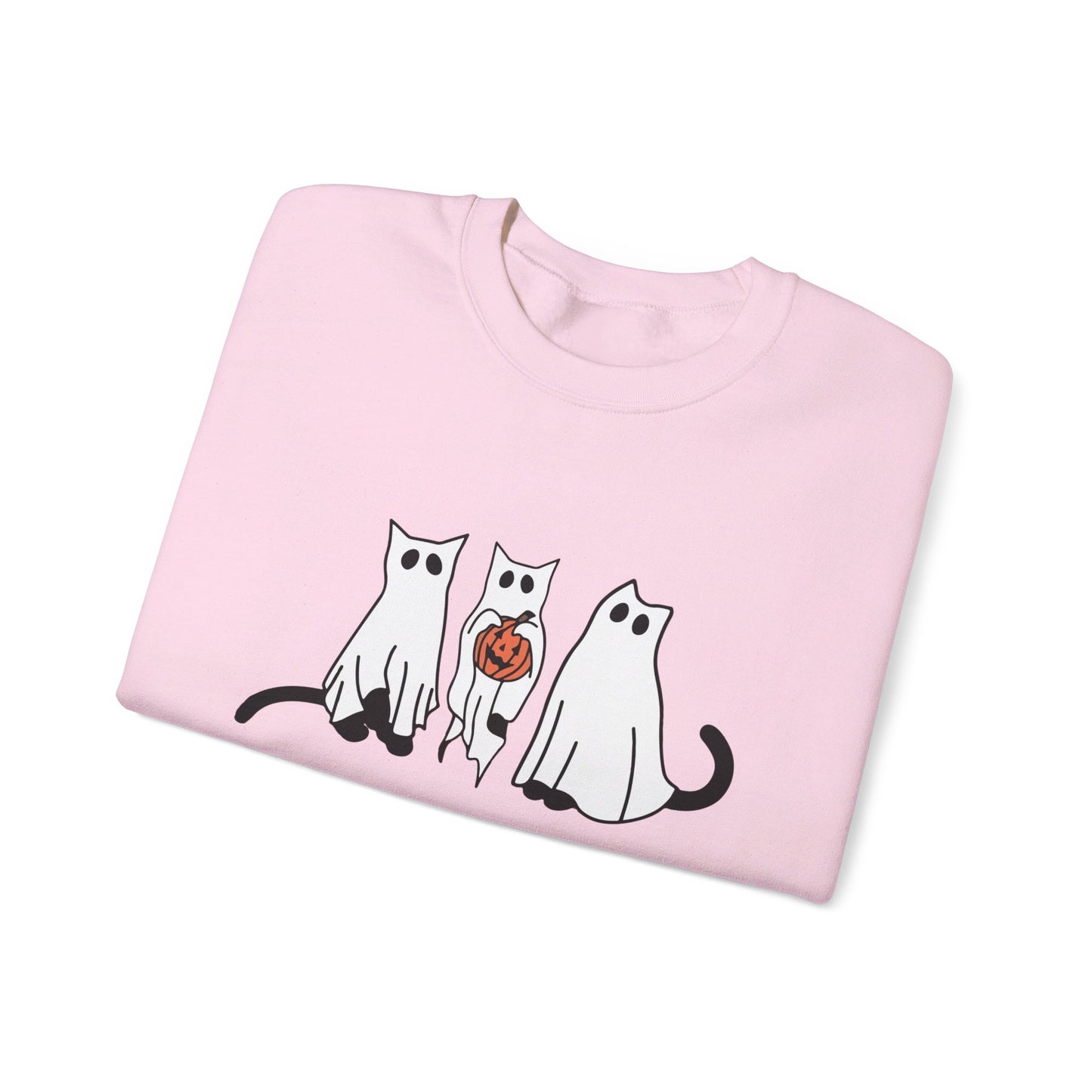 Black Cat Ghosts Halloween Crewneck