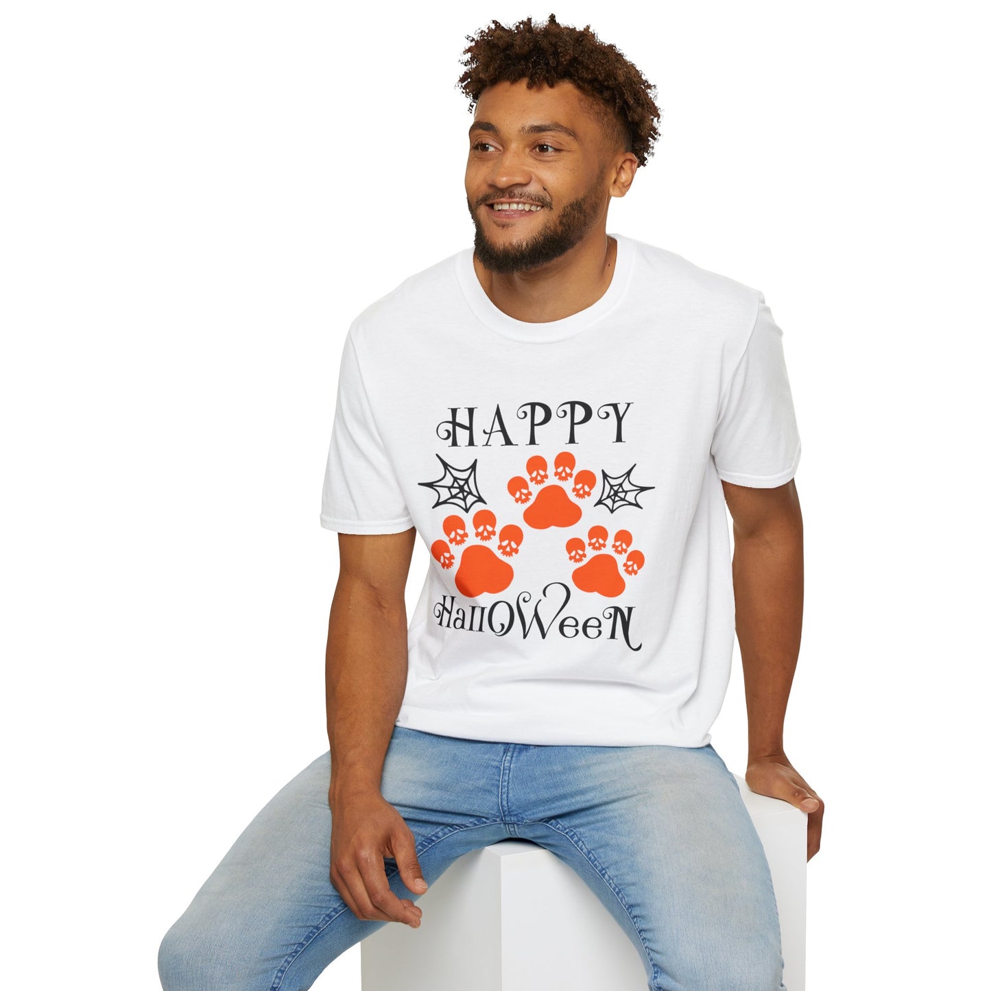 Happy Halloween Paw Print Tee