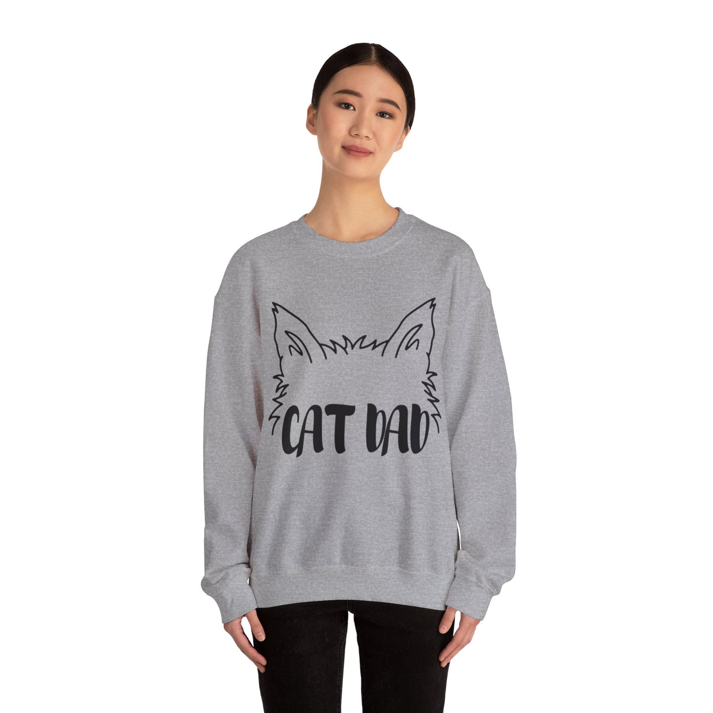 Long-Haired Cat Dad Crewneck