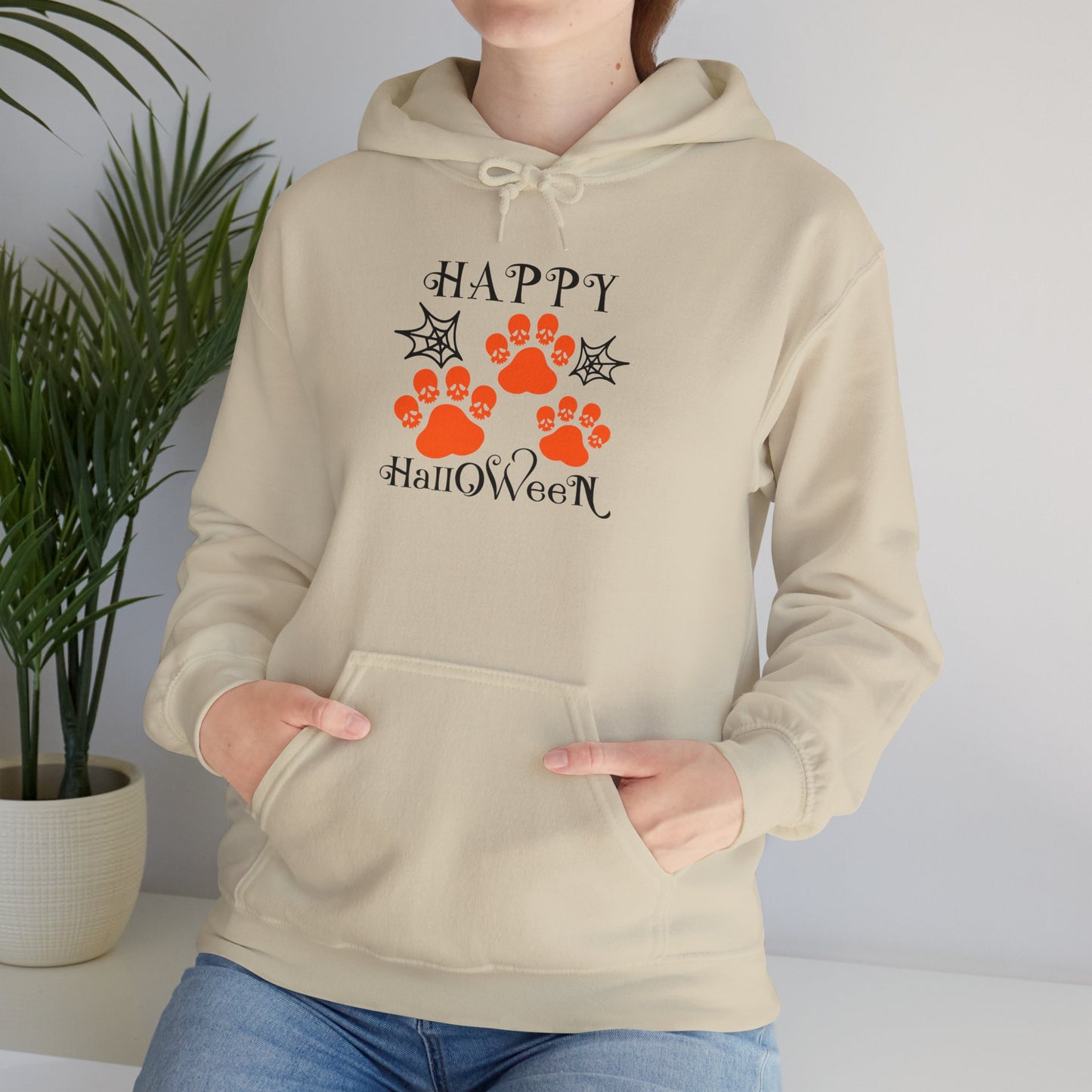 Happy Halloween Paw Print hoodie