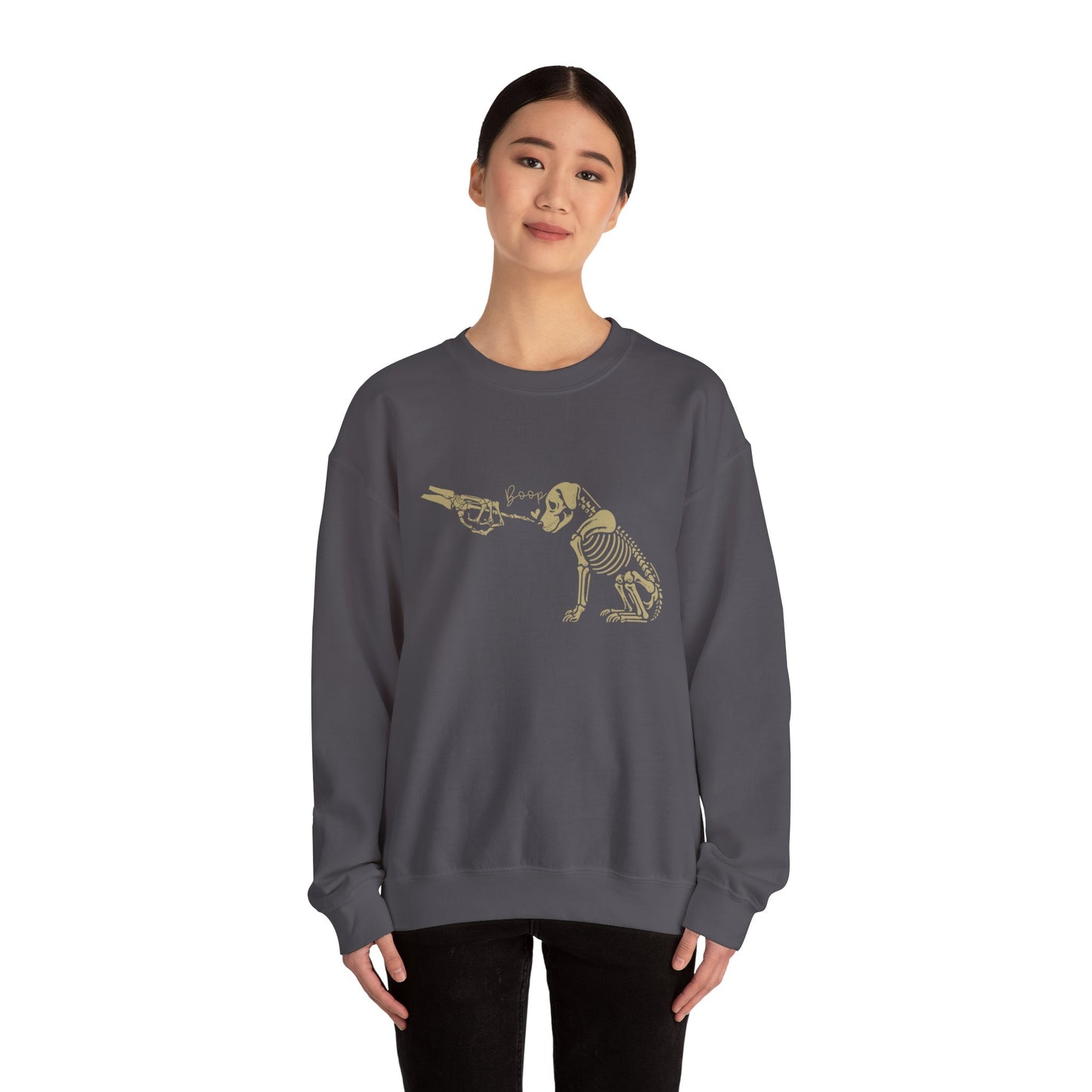 Skeleton Dog Boop Halloween Crewneck