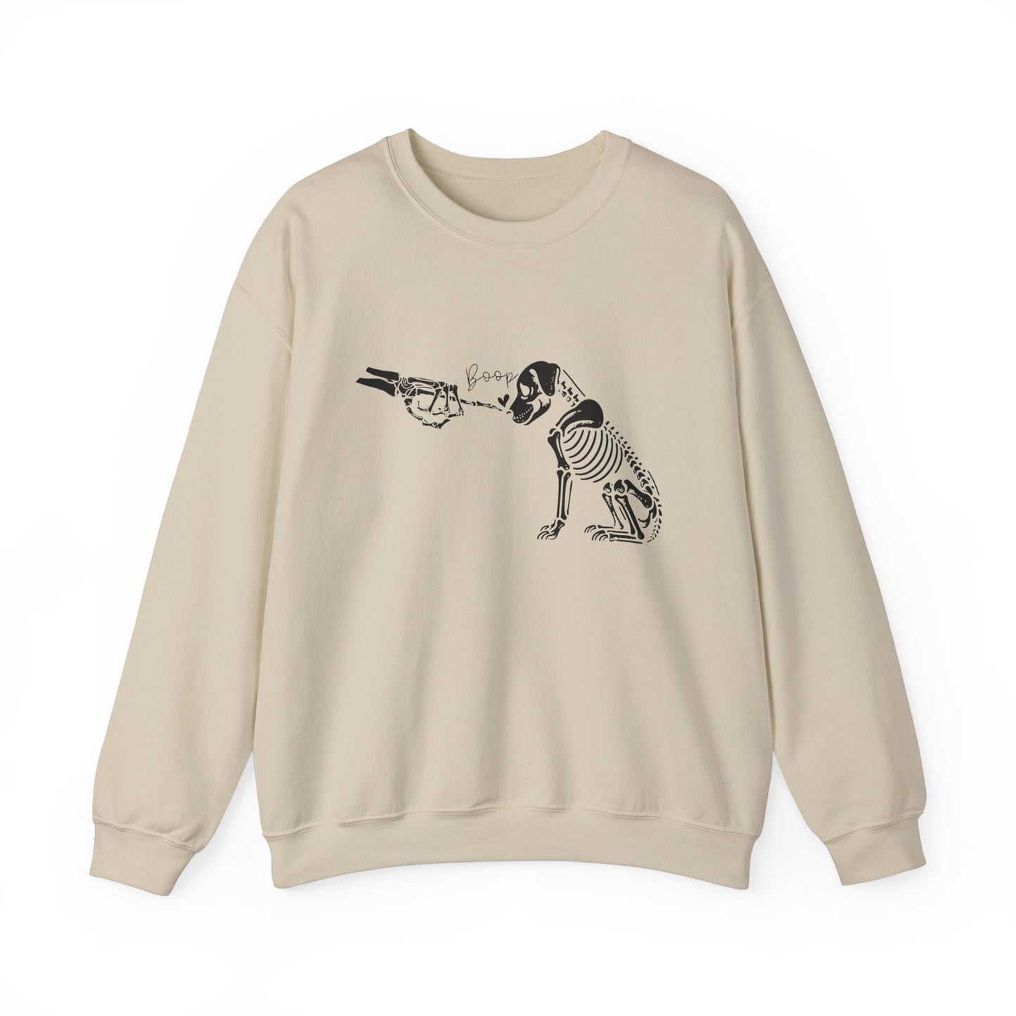 Skeleton Dog Boop Halloween Crewneck