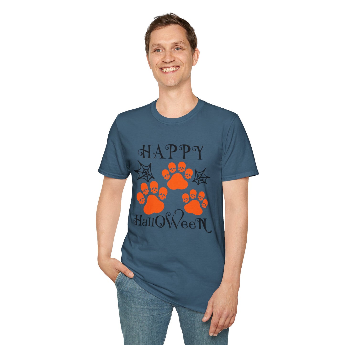 Happy Halloween Paw Print Tee