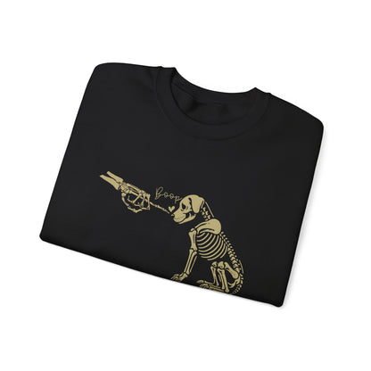 Skeleton Dog Boop Halloween Crewneck