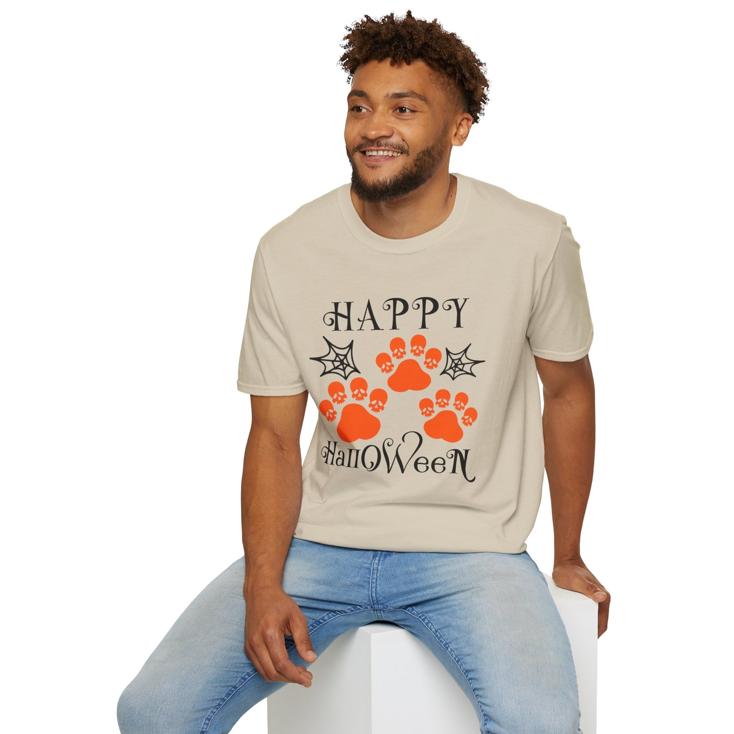 Happy Halloween Paw Print Tee