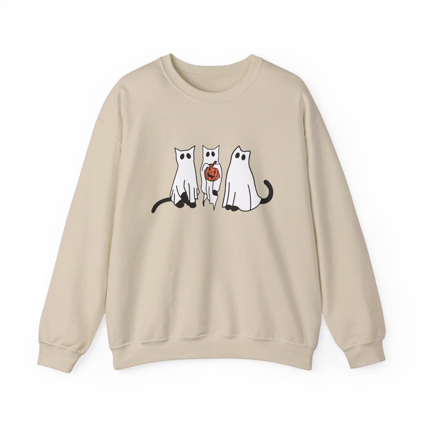 Black Cat Ghosts Halloween Crewneck