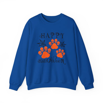 Happy Halloween Paw Print Crewneck