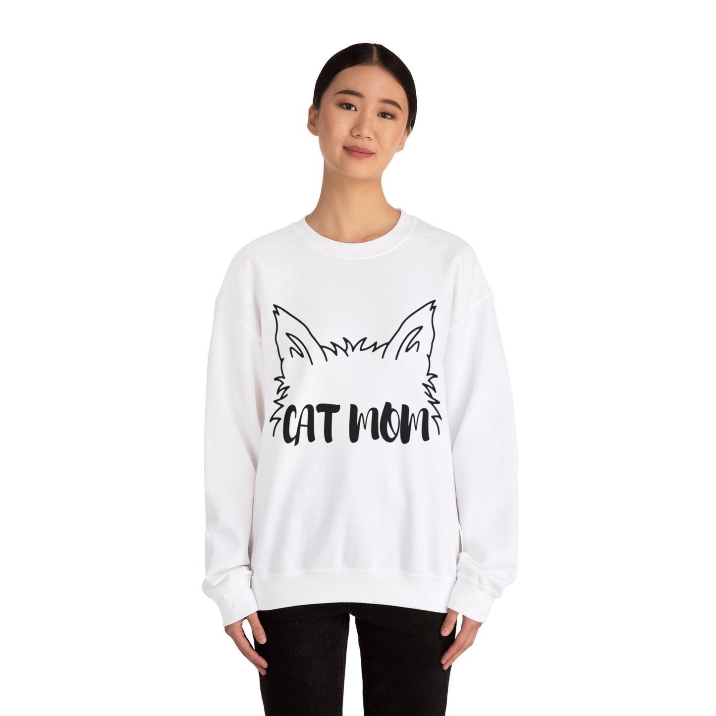 Long-Haired Cat Mom Crewneck