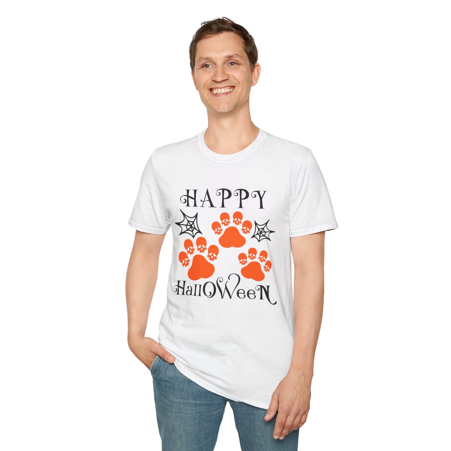 Happy Halloween Paw Print Tee