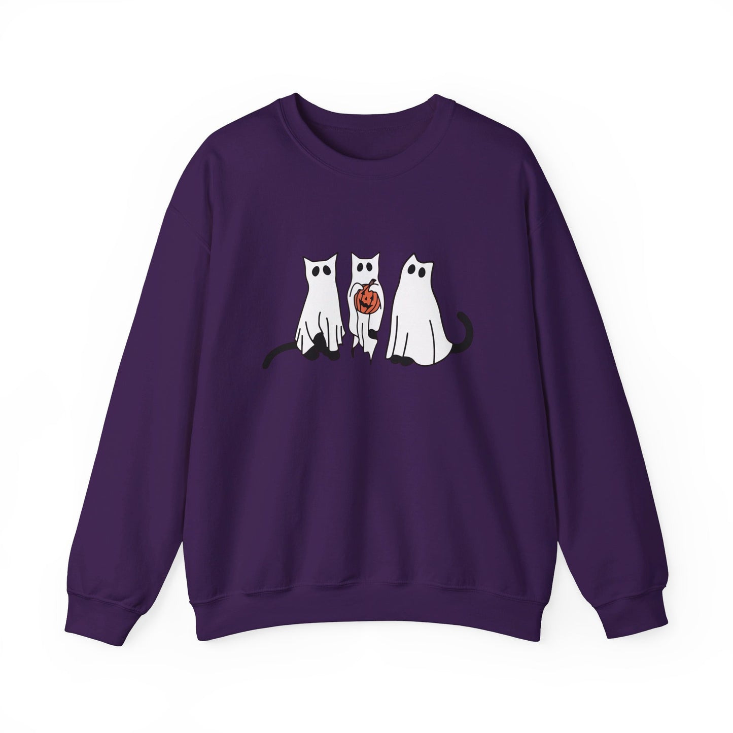 Black Cat Ghosts Halloween Crewneck