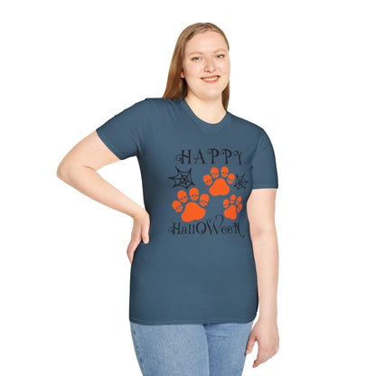 Happy Halloween Paw Print Tee