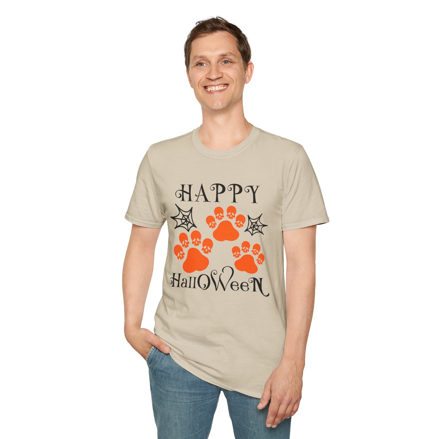 Happy Halloween Paw Print Tee