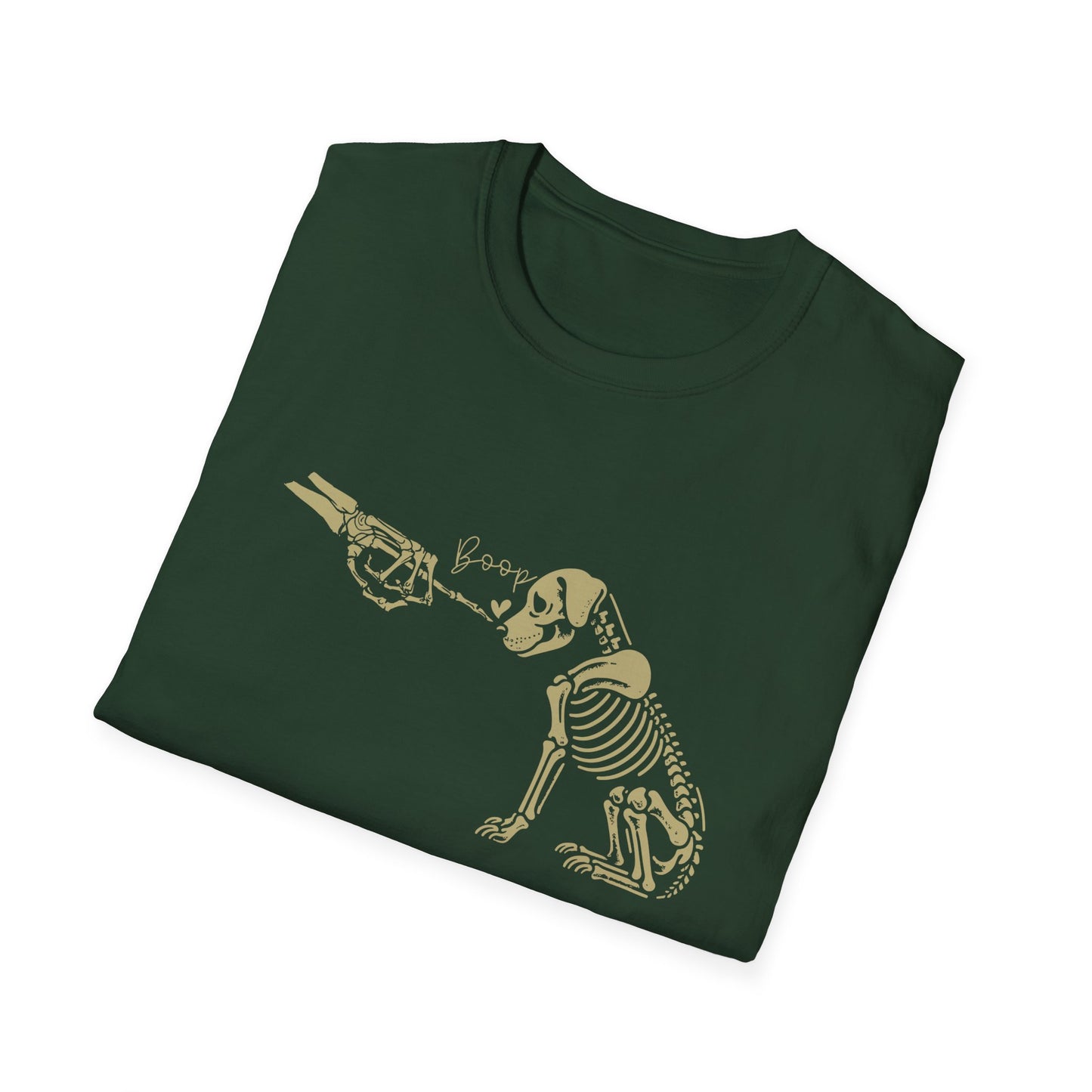 Skeleton Dog Boop Halloween Tee