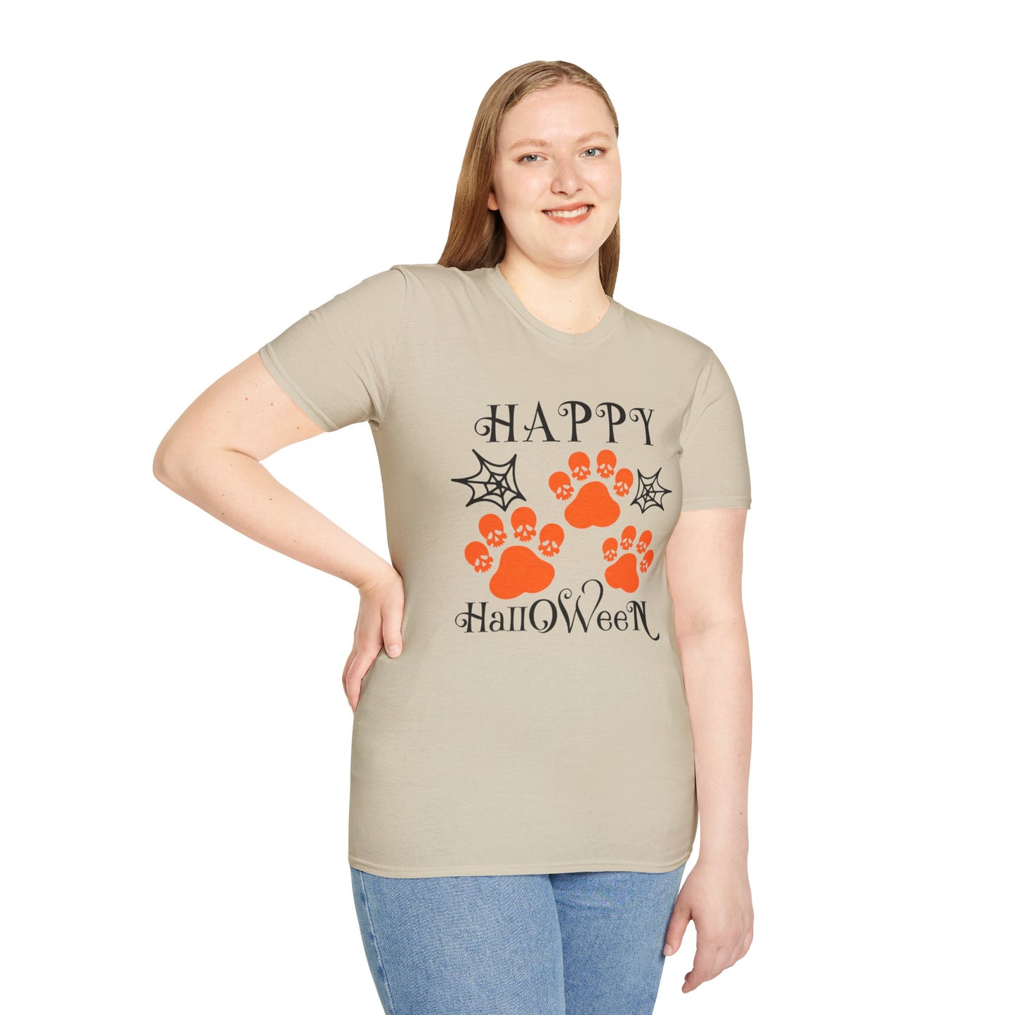 Happy Halloween Paw Print Tee