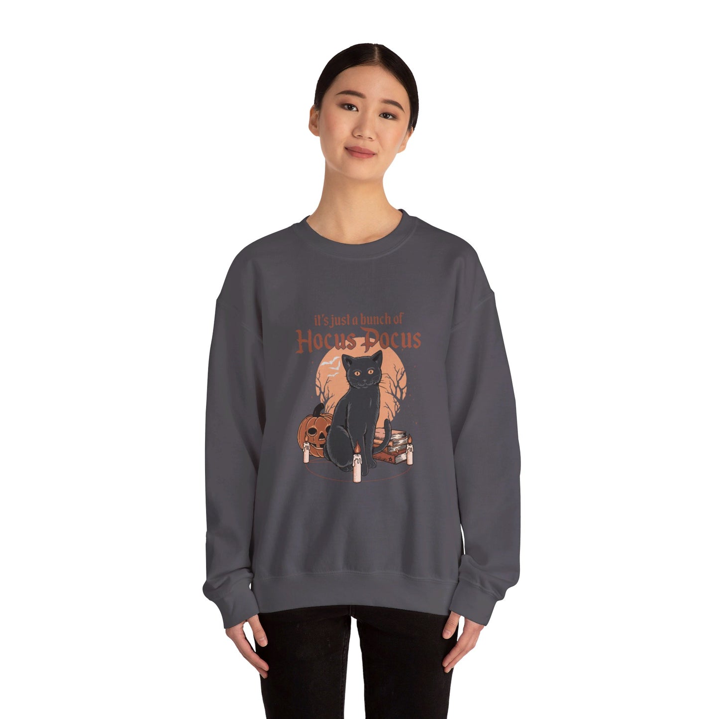 A Bunch of Hocus Pocus Halloween Cat Crewneck