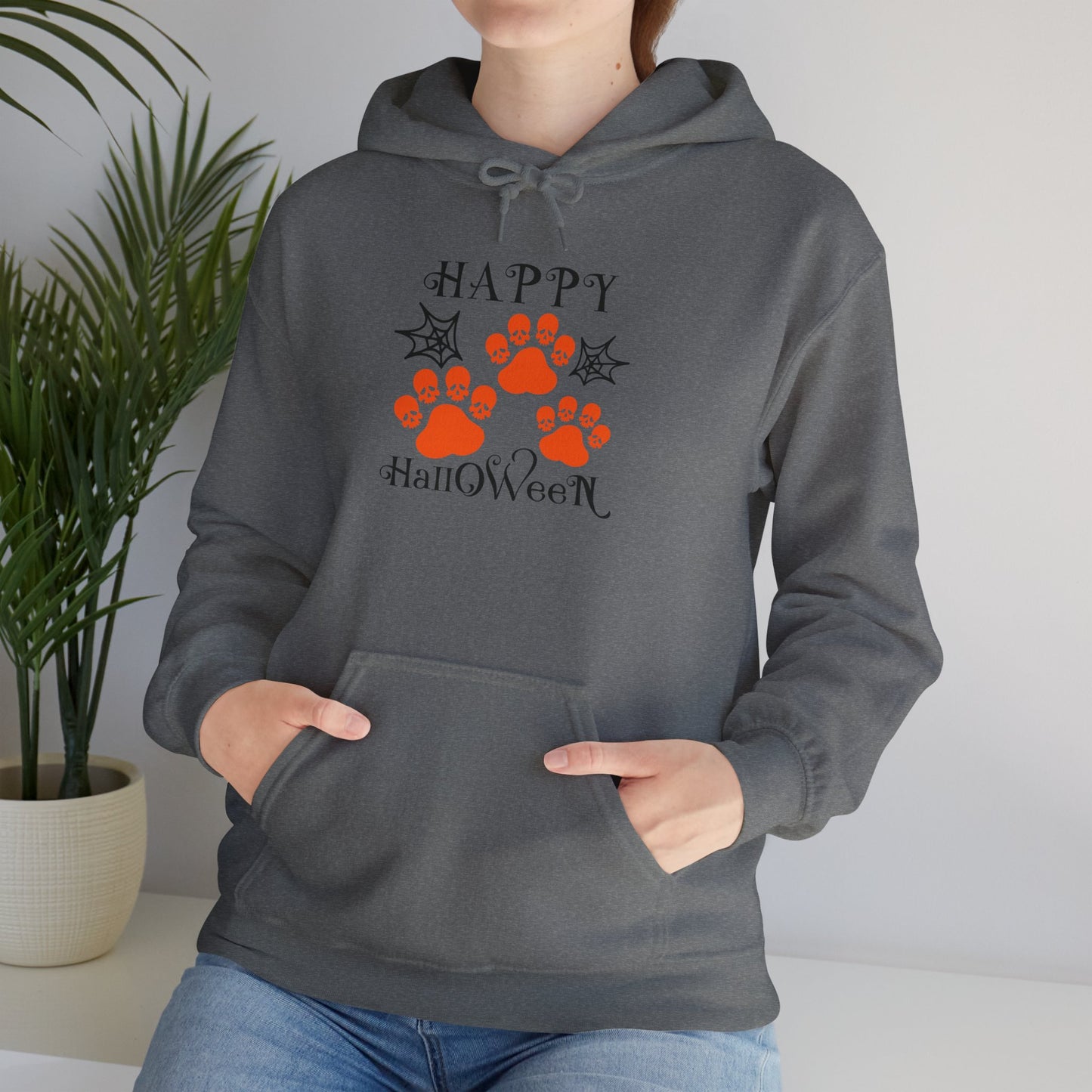 Happy Halloween Paw Print hoodie