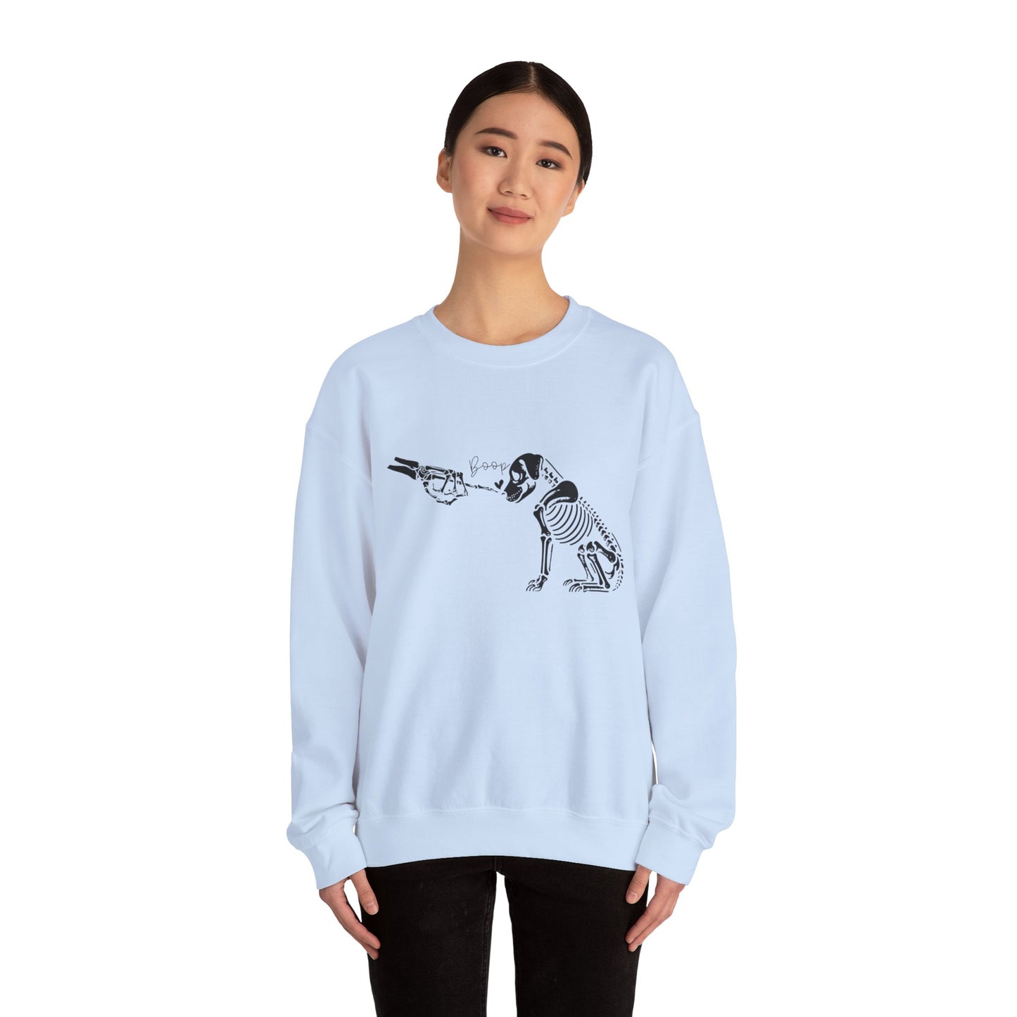 Skeleton Dog Boop Halloween Crewneck