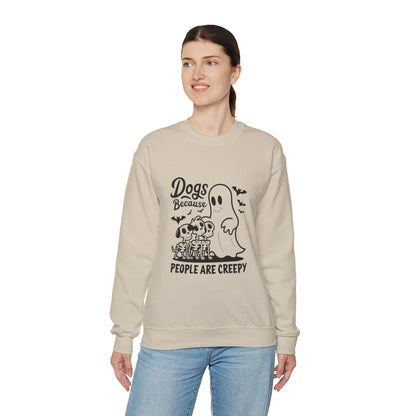 Dogs, Because People Are Creepy Halloween Crewneck