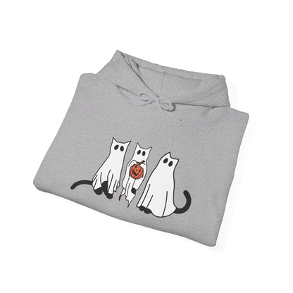 Black Cat Ghosts Halloween Hoodie