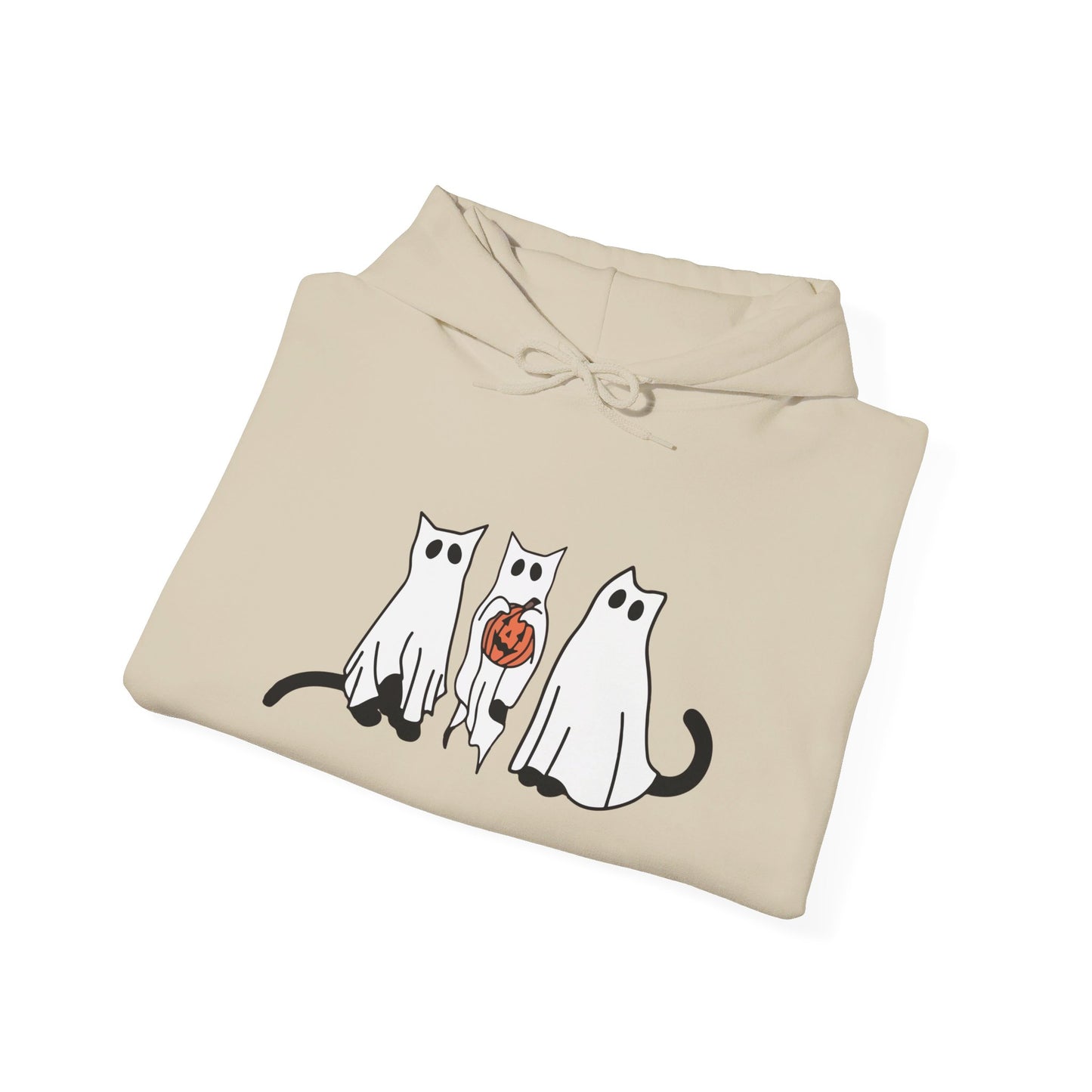 Black Cat Ghosts Halloween Hoodie