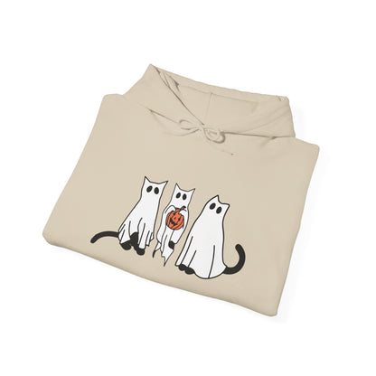 Black Cat Ghosts Halloween Hoodie