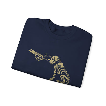 Skeleton Dog Boop Halloween Crewneck