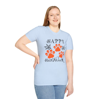 Happy Halloween Paw Print Tee