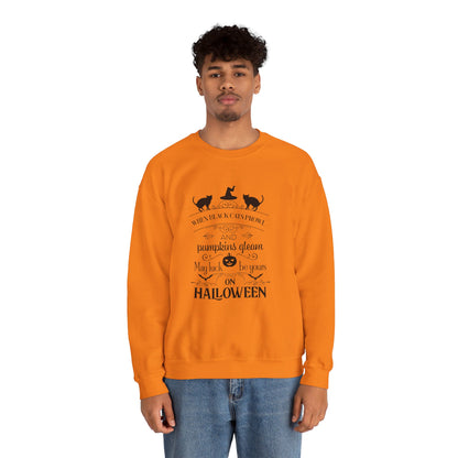 When Black Cats Prowl Halloween Crewneck