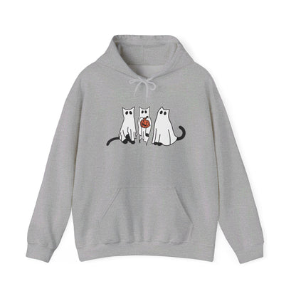 Black Cat Ghosts Halloween Hoodie