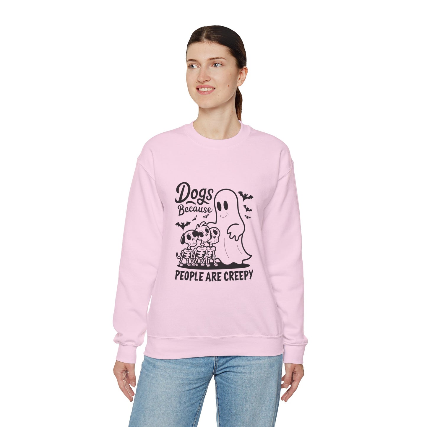 Dogs, Because People Are Creepy Halloween Crewneck