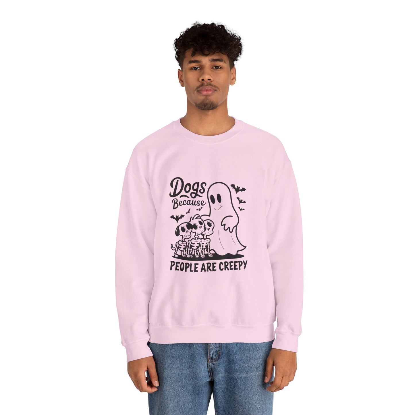 Dogs, Because People Are Creepy Halloween Crewneck