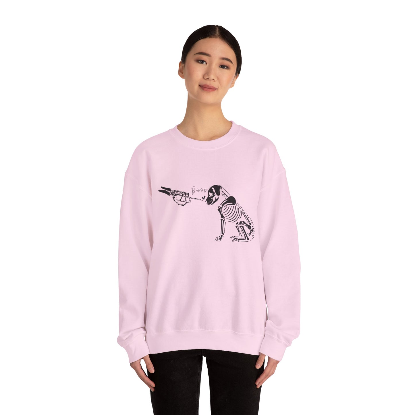 Skeleton Dog Boop Halloween Crewneck