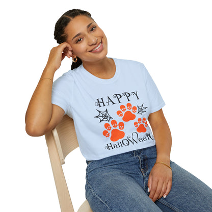 Happy Halloween Paw Print Tee