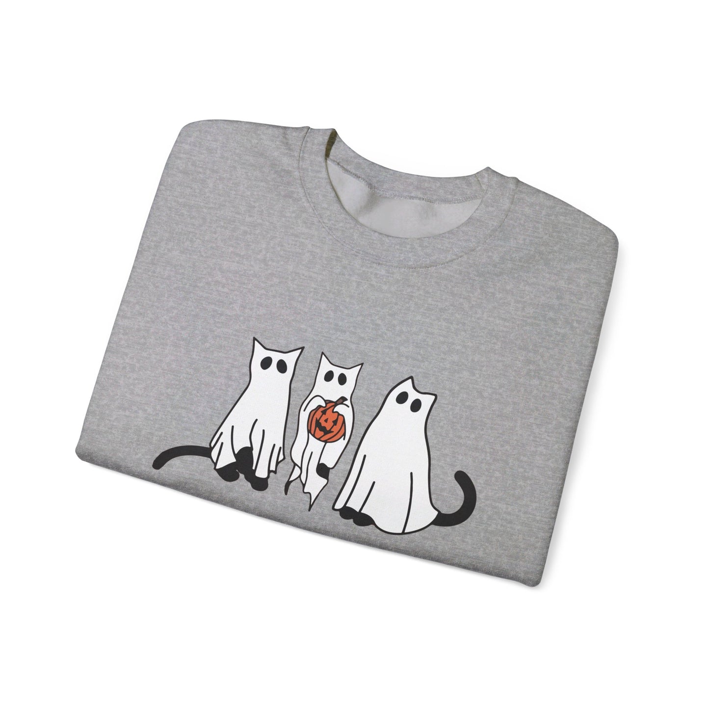 Black Cat Ghosts Halloween Crewneck