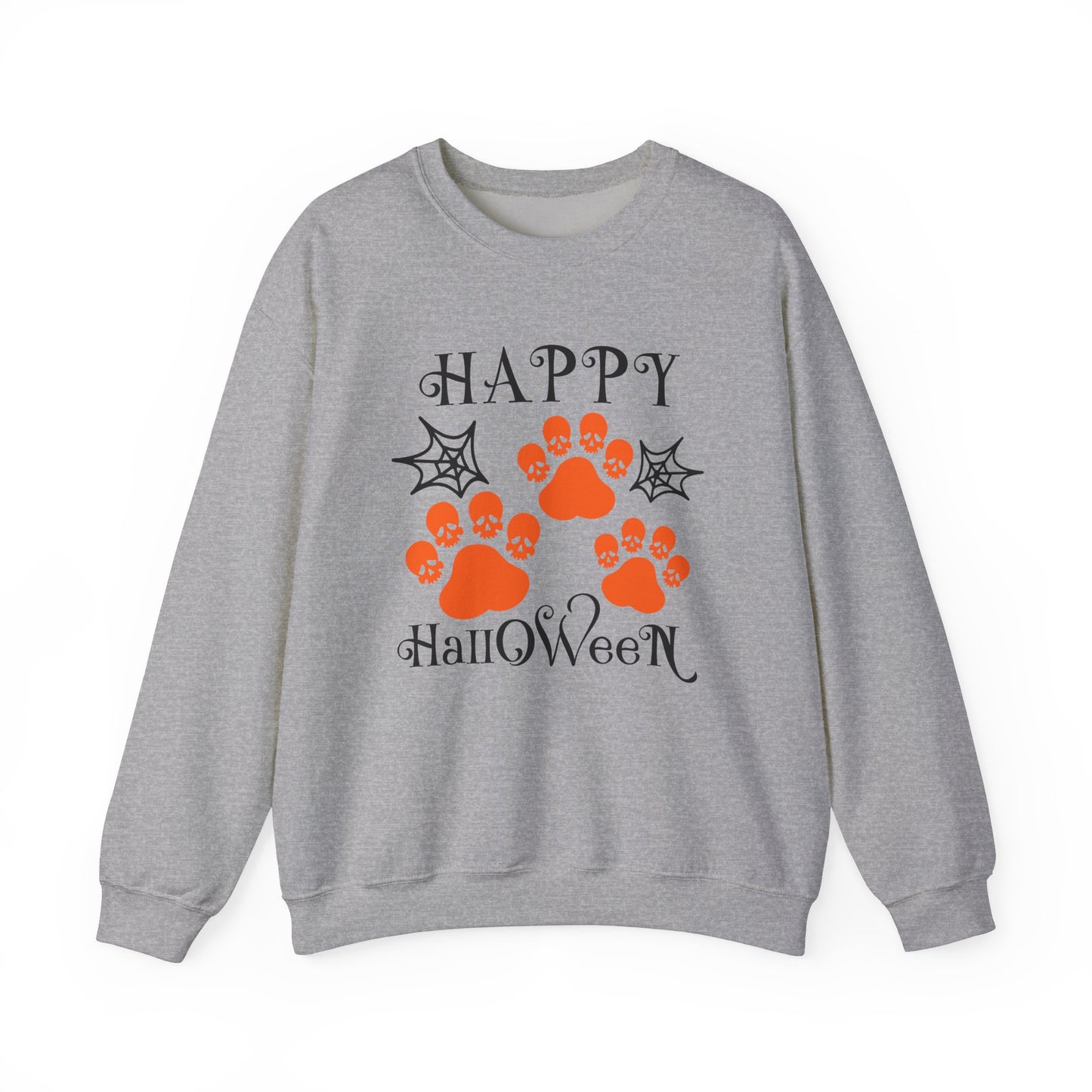 Happy Halloween Paw Print Crewneck